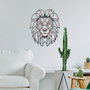 Wallity Lion - 2 Escultura de pared de metal multicolor